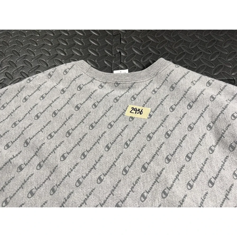 Champion Sweater Adult Medium Gray Reverse Weave Crewneck Sweatshirt Men's
